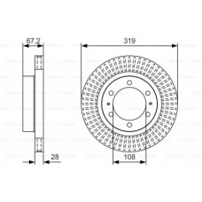 2шт, Гальмівний диск Bosch 0 986 479 T80