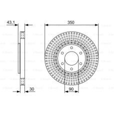 2шт, Гальмівний диск Bosch 0 986 479 V51