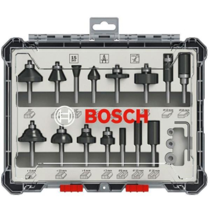 Набор фрез Bosch Professional комбинированных, 6мм, 15шт (2.607.017.471)