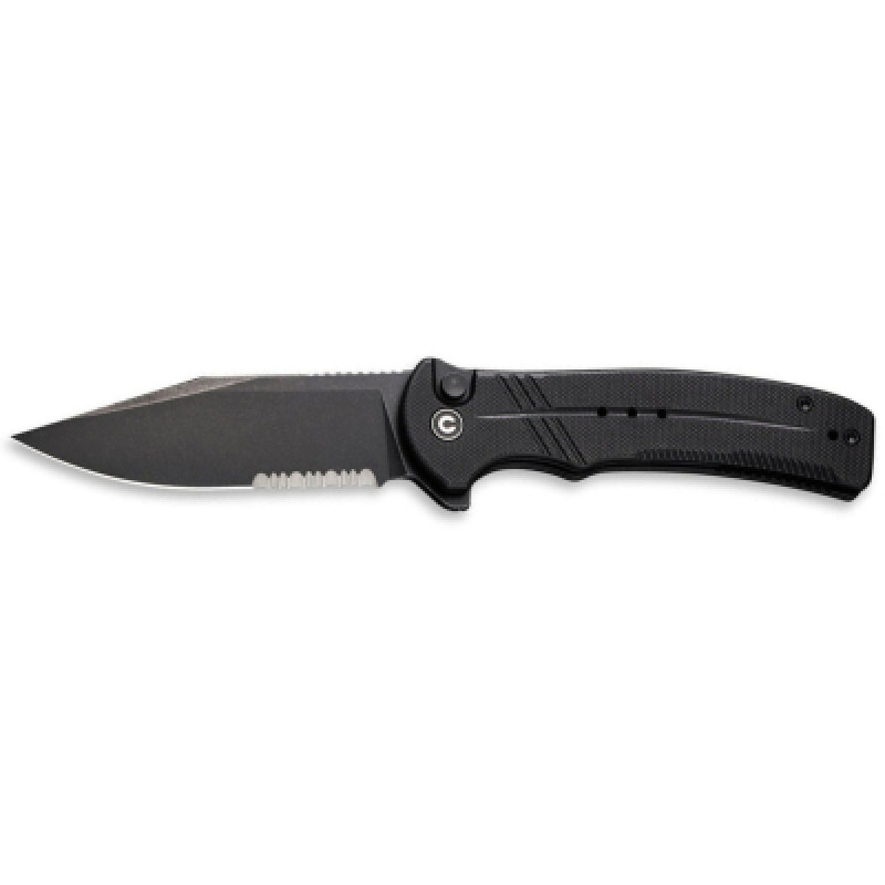 Нож Civivi Cogent Serrated, Black G10, Darkwash (C20038E-1)