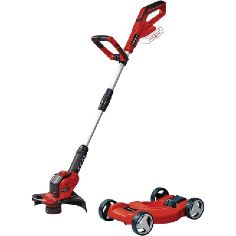 Триммер садовый Einhell GE-CT 18/28 Li TC-Solo 18V, 8500об/мин, 28см, леска и тележка, 2.15кг (без АКБ и ЗУ) (3411212)