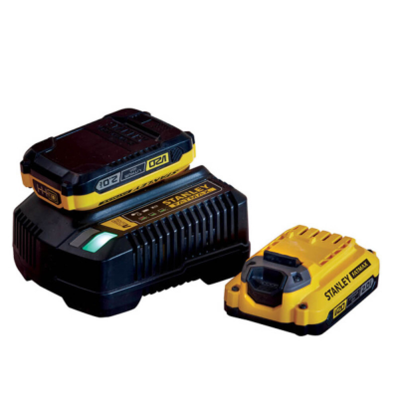 Набор аккумулятор + зарядное устройство Stanley FatMax V20, 18 В, 2x2Ah, 2A (SFMCB12D2)