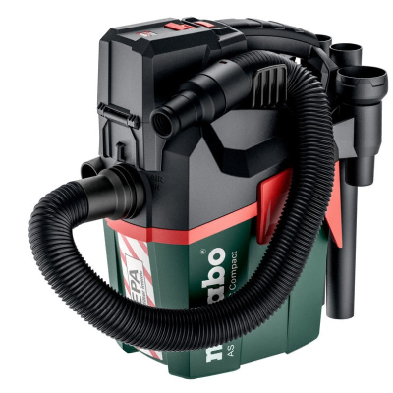 Пылесос строительный Metabo аккумуляторный AS 18 HEPA PC COMPACT, 18V, 6л, 2100л/мин, 3.8кг (без АКБ и ЗУ) (602029850)