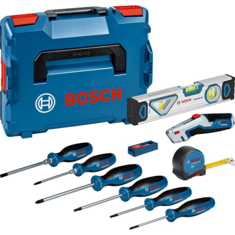 Набор инструментов Bosch 19 шт, рулетка 5м, уровень 25см (0.615.990.N2R)