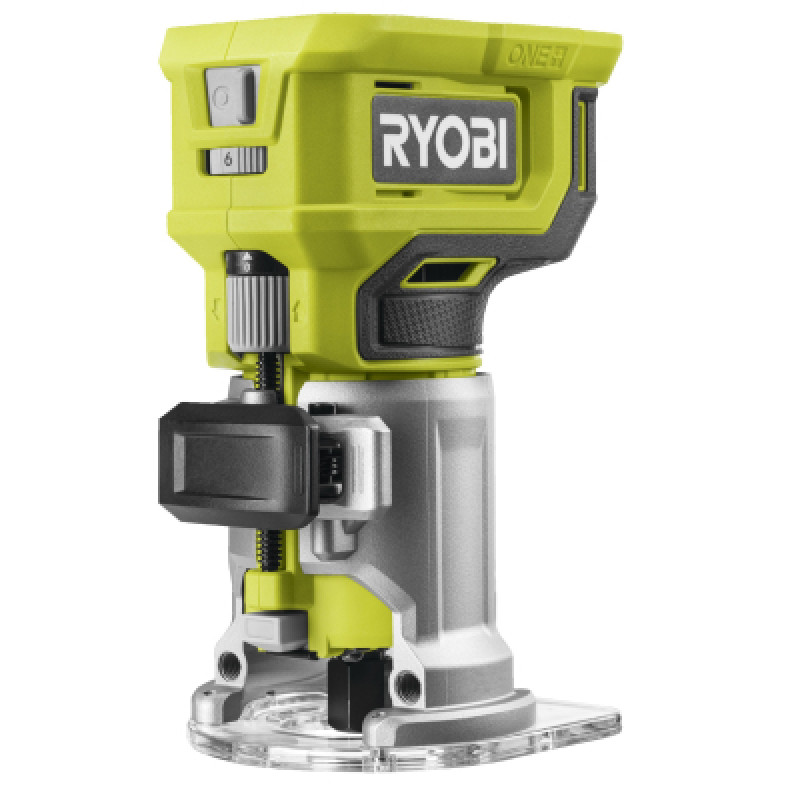 Фрезер Ryobi кромочный RTR18-0, ONE+ 18В, микрорегулировка, LED подсветка (без АКБ и ЗУ) (5133005654)