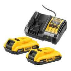 Набор аккумулятор + зарядное устройство DeWALT 12V/18V, исход. ток 4A, 0.5 кг, 18В XR Li-Ion 2x2Ah (DCB1104D2)