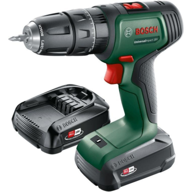Шуруповерт Bosch UniversalImpact 18В 2х1.5Агод 20Нм 0-4400-1450обхв кейс ЗП 1.3кг (0.603.9D4.102)
