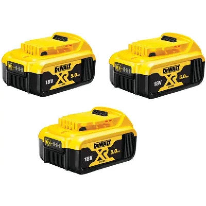 Аккумулятор к электроинструменту DeWALT 18 В XR Li-lon 5Ah, 3 шт., 1.94 кг (DCB184P3)