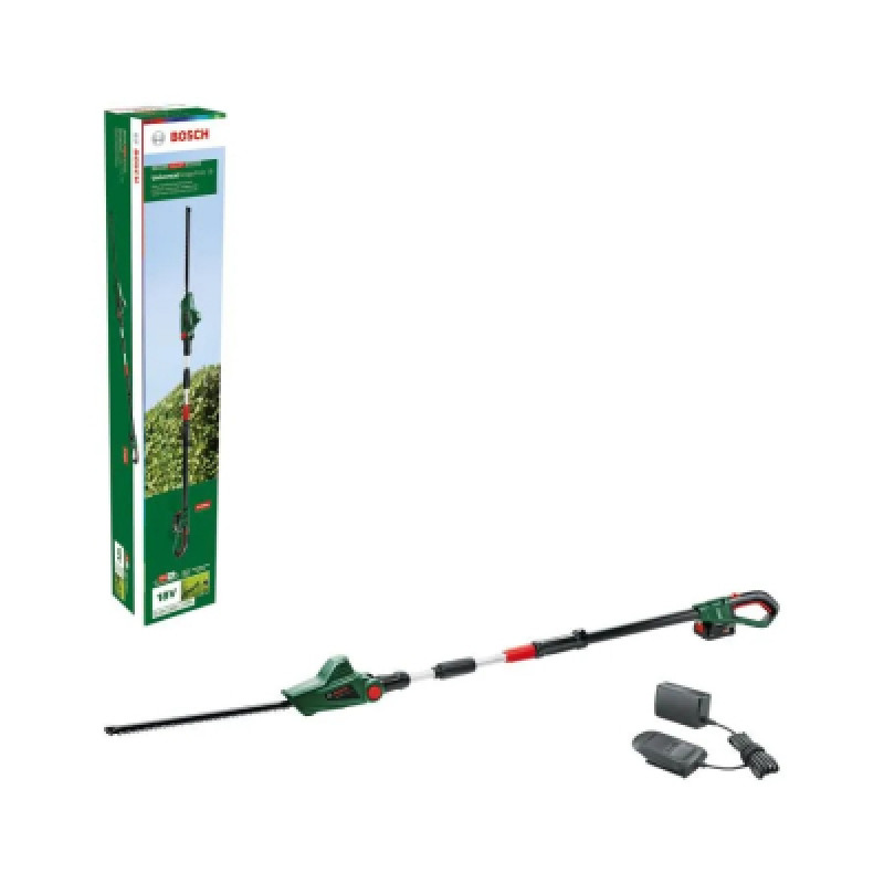 Кусторез Bosch аккумуляторный UniversalHedgePole 18 18V, 2.5Ah, 43мм, шаг реза 16мм, со штангой (0.600.8B3.000)