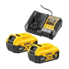Набор аккумулятор + зарядное устройство DeWALT 12V/18V, ток 4A, 0.5 кг, 18В XR Li-Ion 2x5Ah (DCB1104P2)