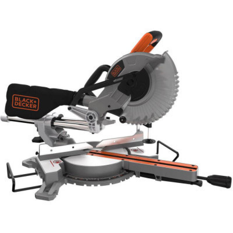 Торцовочная пила Black&Decker 1600 Вт, диск 216х30 мм, 4800 об/мин, XPS, вес 12 кг (BES700)