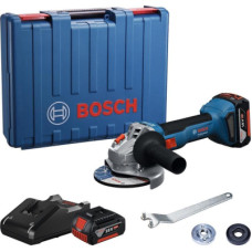 Шлифовальная машина Bosch GWS 18V-8 125мм, 18В, 2x4Ah, 0-11000об/мин, 1.7кг, кейс (0.601.9N9.020)