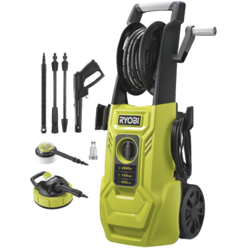 Мойка высокого давления Ryobi RY150PWA, 2000Вт, 150Бар, 450 л/час (5133005371)