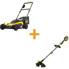 Газонокосилка Stanley аккумуляторная бесщеточная FatMax, 18 В, 2x2Ah, 51 см (SFMCMW2651M+SFMCSTB933M)