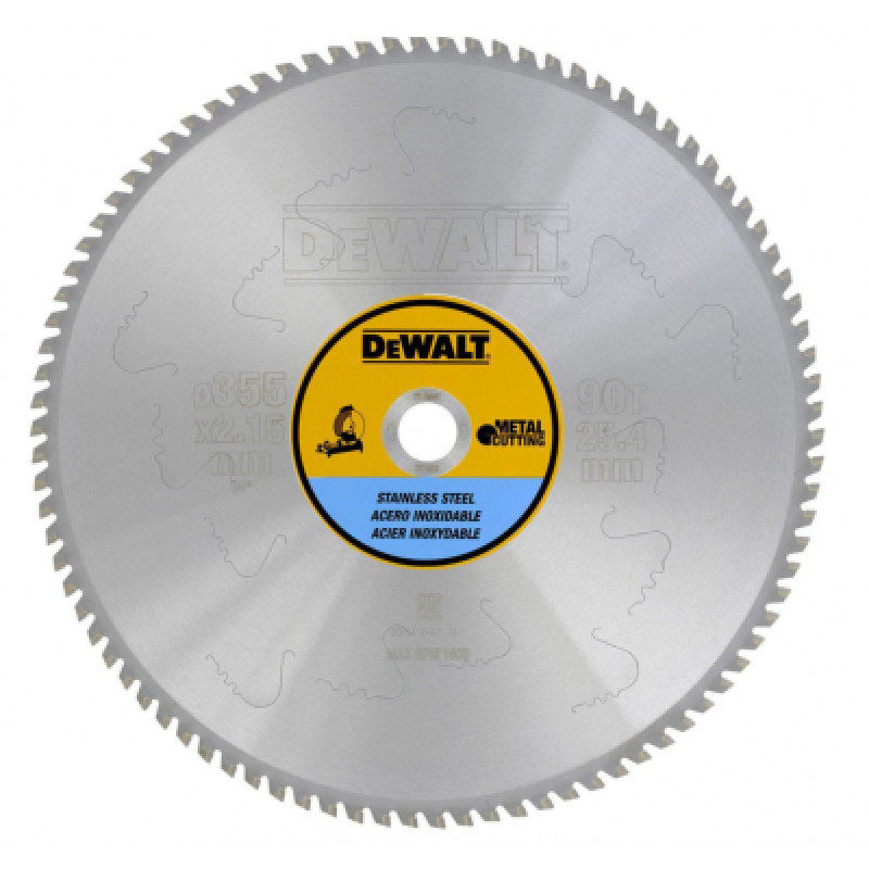 Диск пильный DeWALT METAL CUTTING , 355 х 25.4 мм, 90 z, MTCG+R, 10 град, (DT1922)