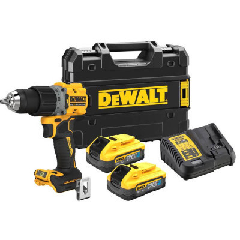 Шуруповерт DeWALT XR Li-Ion PowerStack 18 В, 2x5Ah, 90 Нм, 0-650/0-2000 об/мин, TSTAK (DCD805H2T)