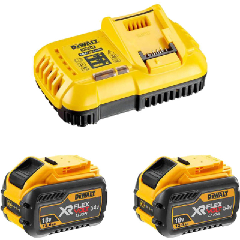 Набор аккумулятор + зарядное устройство DeWALT ЗУ 18V, 54V, исходный ток 8А, 2x12Ah(54V) (DCB118Y2)