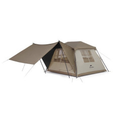 Намет Naturehike з навісом Village CNK2300ZP022 коричневий великий (6976023920189)