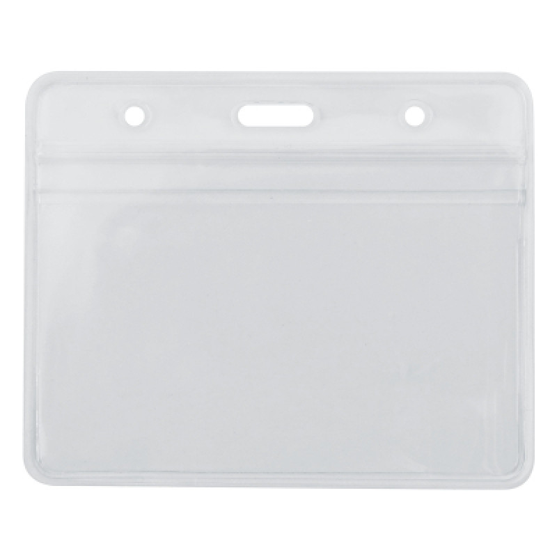 10шт, Бейдж Optima горизонтальный замок zip lock PVC, 108х70 мм (O45611)
