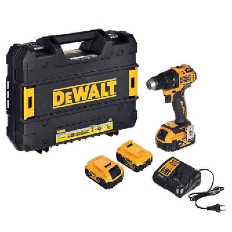 Шуруповерт DeWALT XR Li-Ion 18V, 3x5Ah, 65 Нм, 450-1650 об/мин, 1.1 кг, TSTAK, TSTAK (DCD708P3T)