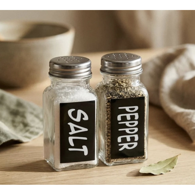 Солонка и перечница Salt pepper стекло  9,5*4 см