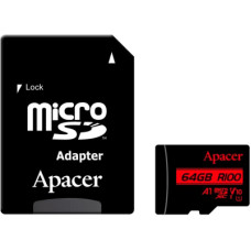 Карта пам'яті Apacer 64GB microSD class 10 UHS-I V10 A1 (AP64GMCSX10UB-R)