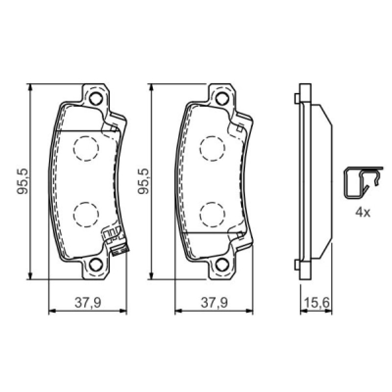 Тормозные колодки Bosch 0 986 424 790