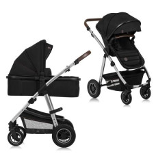 Універсальна коляска 2 в 1 Lionelo AMBER BLACK SILVER