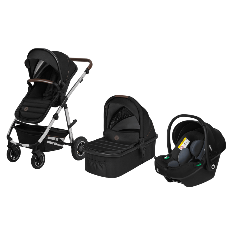 Универсальная коляска 3 в 1 Lionelo AMBER BLACK SILVER