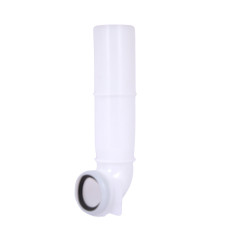 Угловая трубка смыва Qtap 82х74х262 мм White для инсталляции Standard QTSTD167W49807