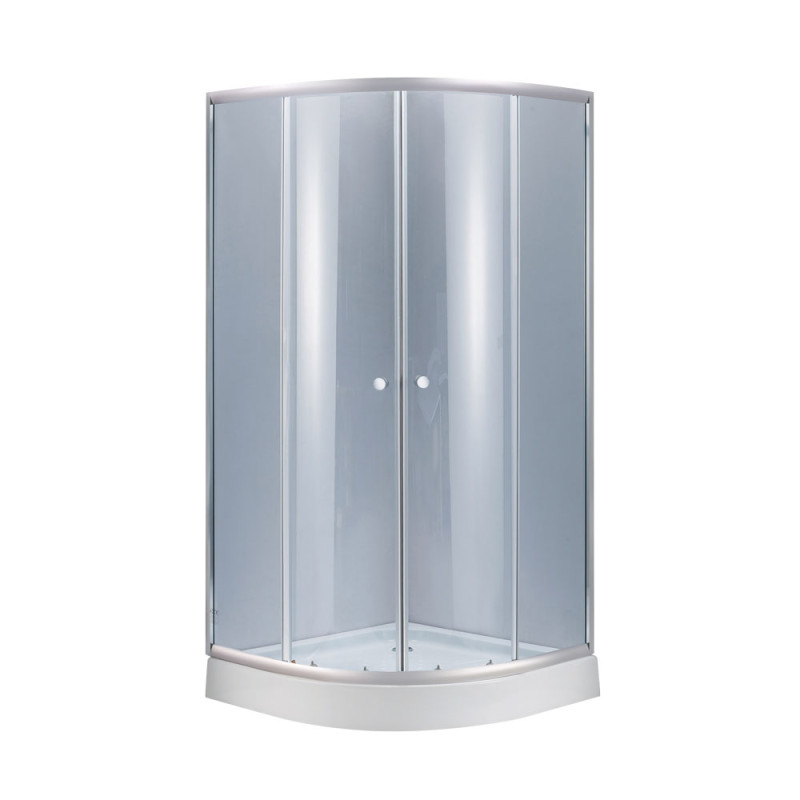 Душевая кабина Lidz Latwa SC90x90.SAT.LOW.GR, стекло тон. 4 мм + Lidz Душевой поддон KAPIELKA ST90x90x14