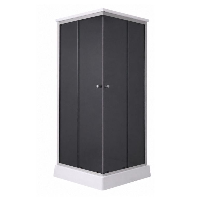 Душевой бокс Lidz Kubis SB90x90.SAT.LOW.GR, стекло тонированное 4 мм