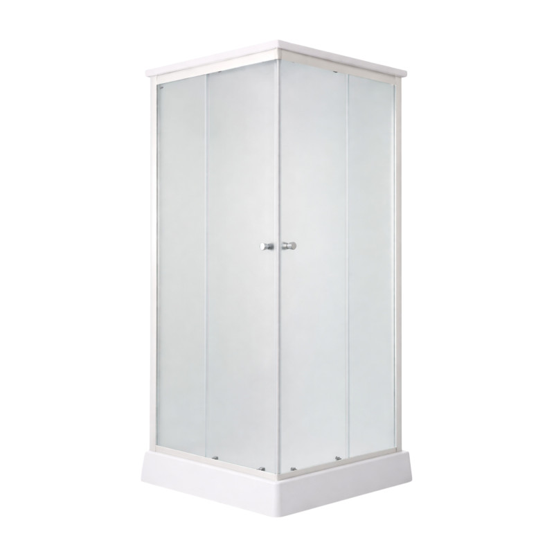 Душевой бокс Lidz Kubis SB90x90.SAT.LOW.FR, стекло Frost 4 мм