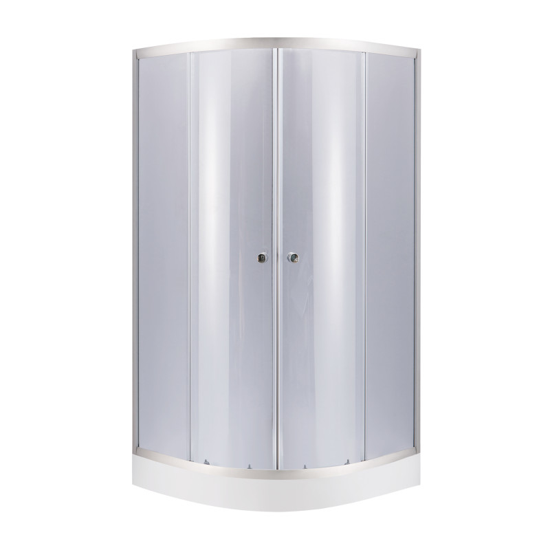 Набор Lidz душевая кабина Latwa SC90x90.SAT.LOW.GR, стекло тонированное 4 мм + поддон Kupala