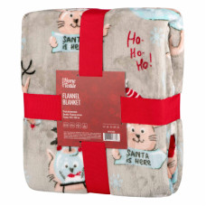 Плед Ardesto Christmas Flannel 160х200см, 100% полиэстер, рождественские котики (ART0120PB)