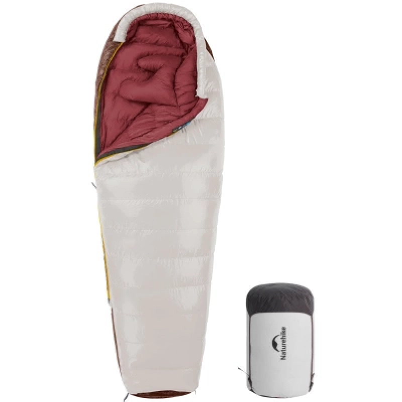 Спальный мешок Naturehike з натуральним пухом Snowbird CNK2550WS014 SP550, L коричневий (6977465868114)