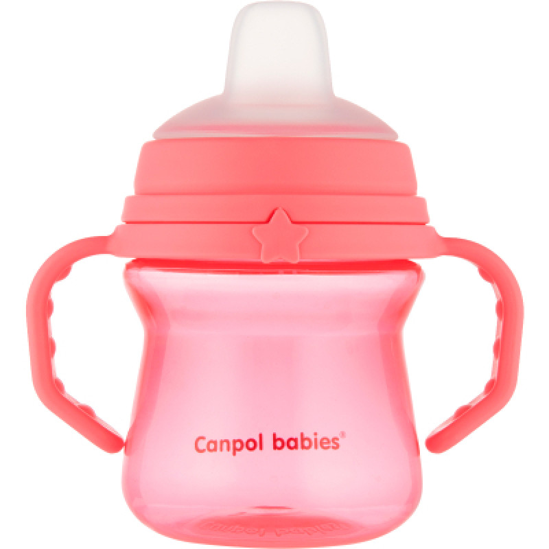 Поильник-непроливайка Canpol babies с силиконовым носиком FirstCup 150 мл Розовая (56/614_pin)