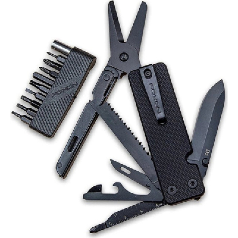 Мультитул Roxon KS2E Noir, чорне лезо, чорний (KS2ENoir)