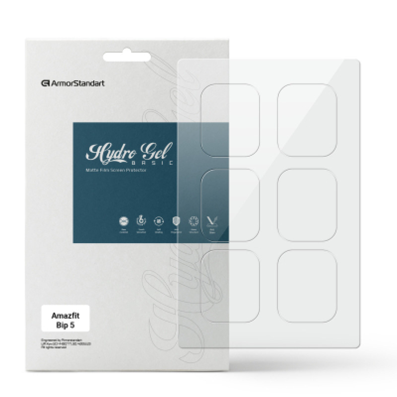 Пленка защитная Armorstandart Matte hydrogel Amazfit Bip 5 6 pcs (ARM91954)