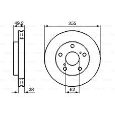 2шт, Гальмівний диск Bosch 0 986 478 726
