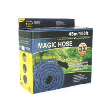 Шланг для поливу Voltronic 15-45м/150ft + розпилювач, насадка на кран, Blue/Green, Box (Garden hose 15-45)