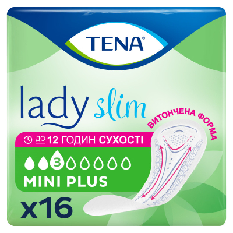 Урологические прокладки Tena Lady Slim Mini Plus 16 шт. (7322540852868)