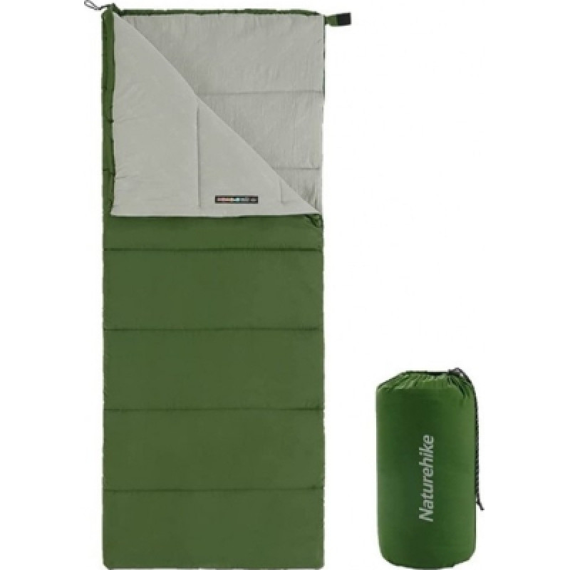 Спальный мешок Naturehike F150 NH22MSD05, лівий, зелений (6927595797754-L)