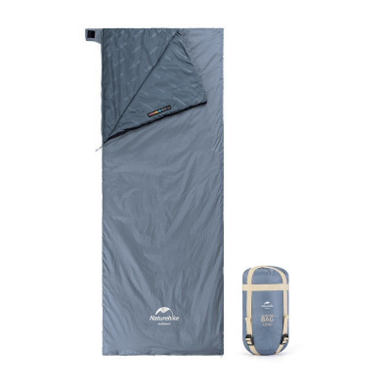 Спальный мешок Naturehike надлегкий Ultralight LW180 NH21MSD09 лівий (15°C) p-p M сіро-синій (6927595777947-L)