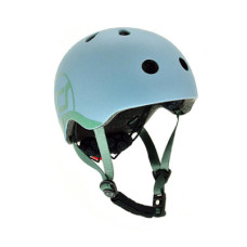 Шолом Scoot&Ride LED 46-51 см XXS/XS Gey/Blue (SR-181206-STEEL)