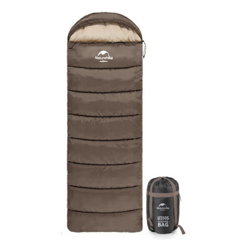 Спальный мешок Naturehike з капюшоном U250S NH20MSD07 (0°C) правий, коричневий (6927595769294-R)