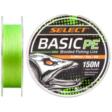 Шнур Select Basic PE 150m Light Green 0.06mm 6lb/3kg (1870.18.10)