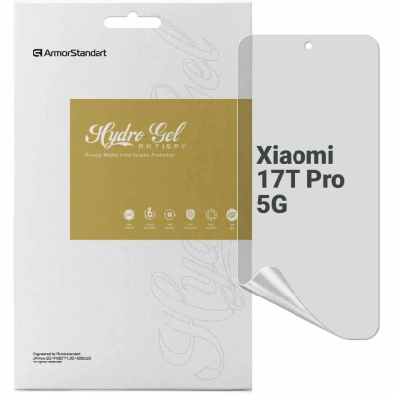 Пленка защитная Armorstandart Anti-spy hydrogel Xiaomi 17T Pro 5G (ARM90950)