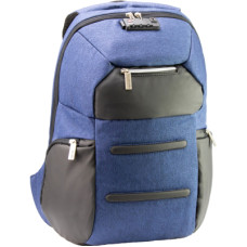 Рюкзак шкільний Optima 18.5" USB Anti-Theft унісекс 0.7 кг 16-25 л Синій (O96917-02)