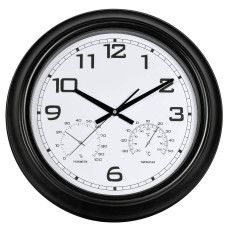 Годинник настінний Technoline 816722 Thermo-Hygro Black (816722)